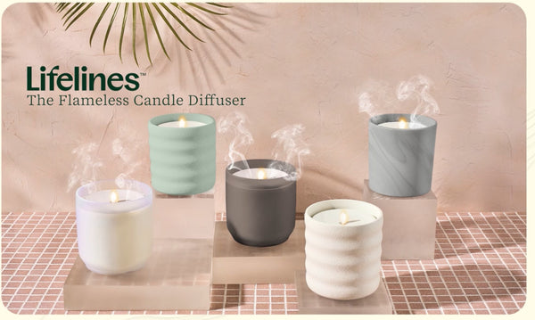 lifelines flameless candle diffuser - assorted scents
