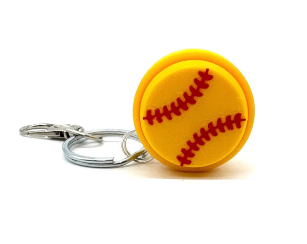 fidget clicker keychain - sports balls