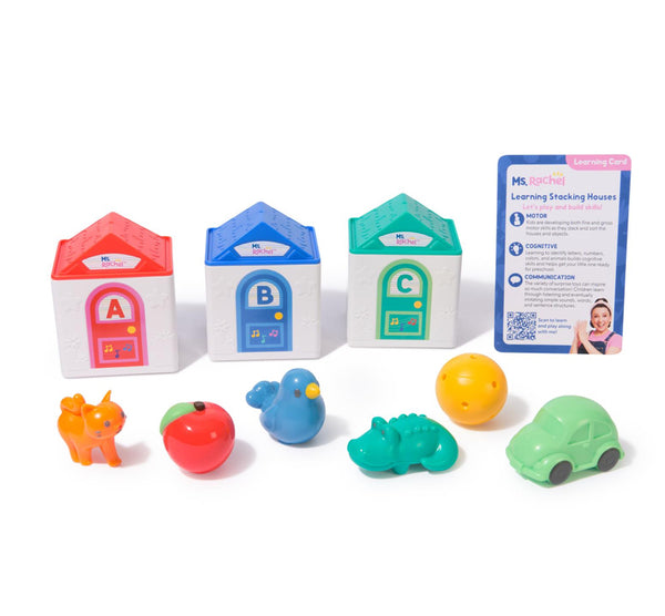 ms. rachel stacking surprise houses