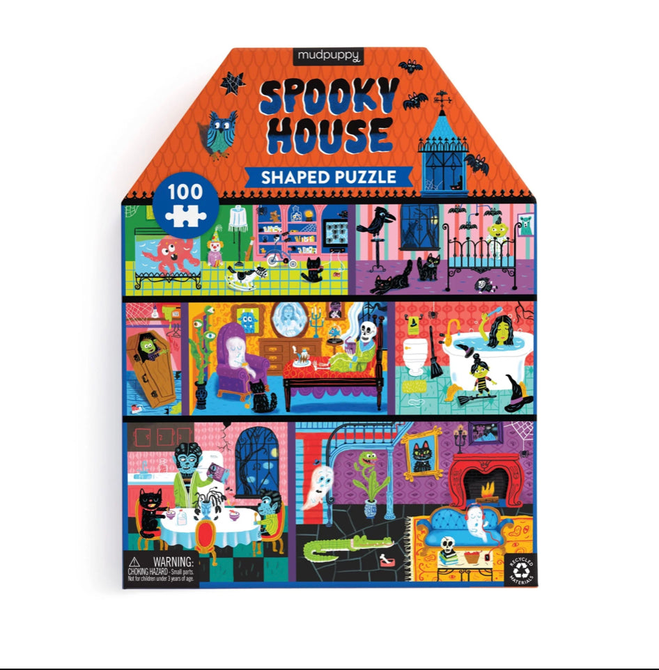 spooky house shaped puzzle