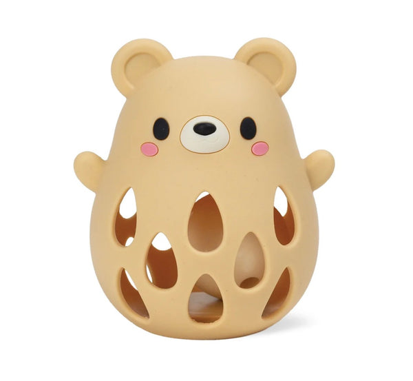 silicone rattle - bear