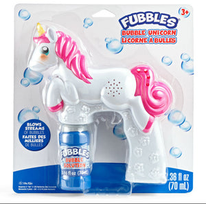 fubbles unicorn bubble blaster