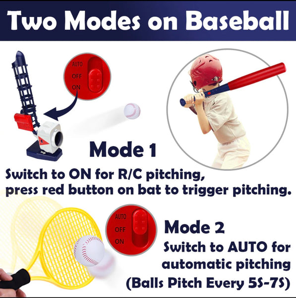 2 in 1 baseball and tennis pitching machine