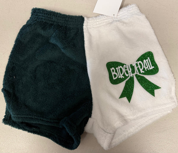 fuzzie shorts w/bow - birch trail
