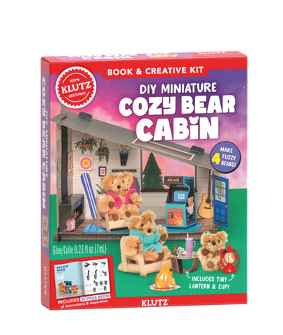 diy miniature cozy bear cabin
