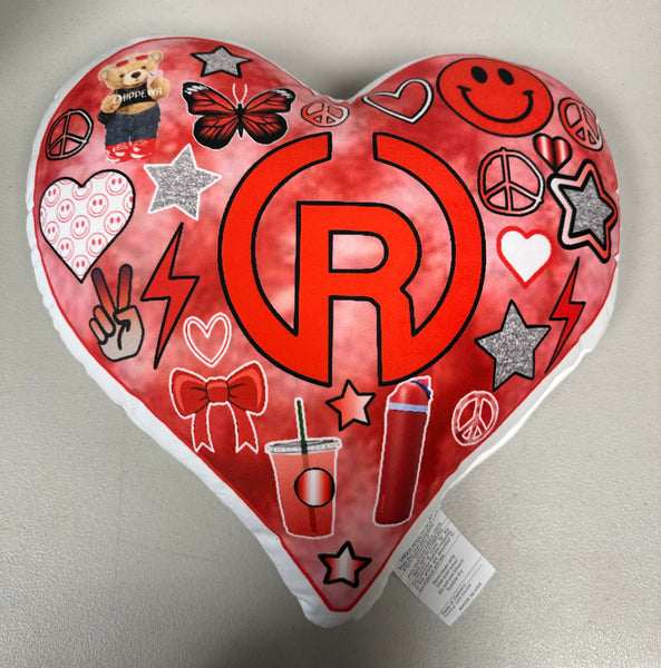camp heart pillows