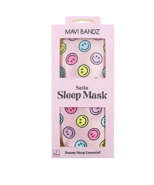 smiley satin sleep mask