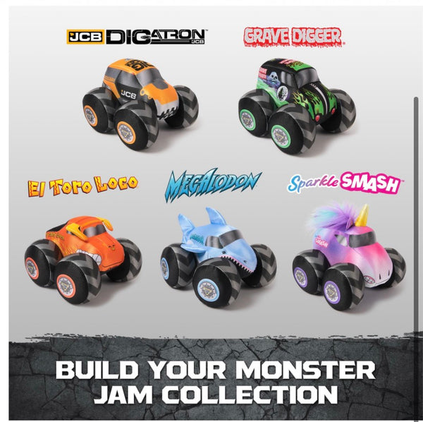 monster jam plush trucks with sound - assorted