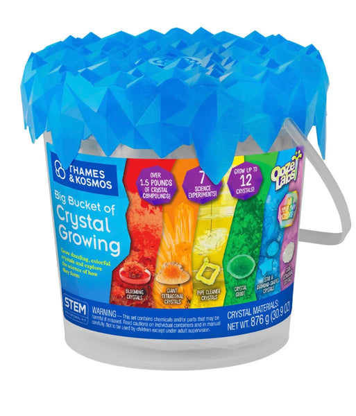 big bucket of crystal growing
