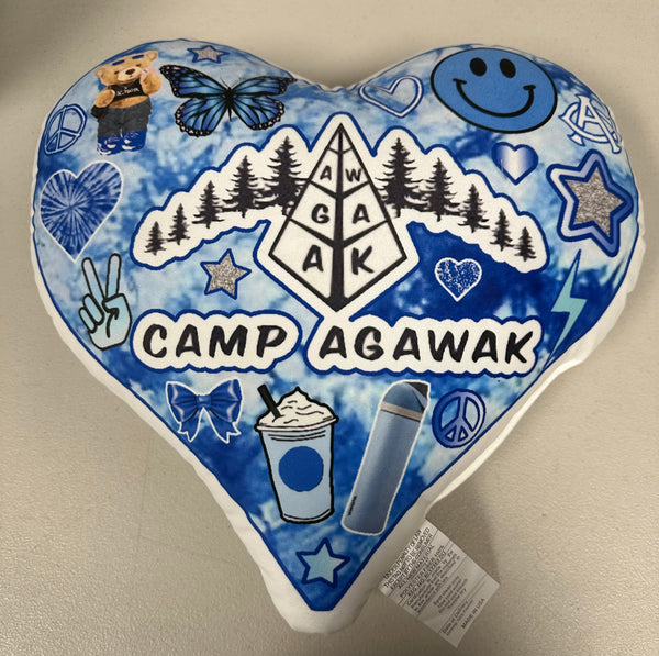 camp heart pillows