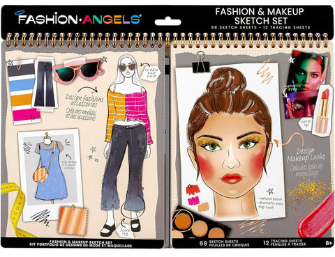 fashion and makeup sketch set