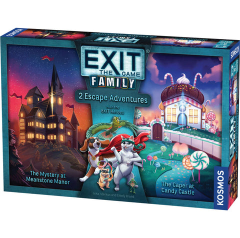 exit the game family - the mystery at meanstone manor and the caper at candy castle