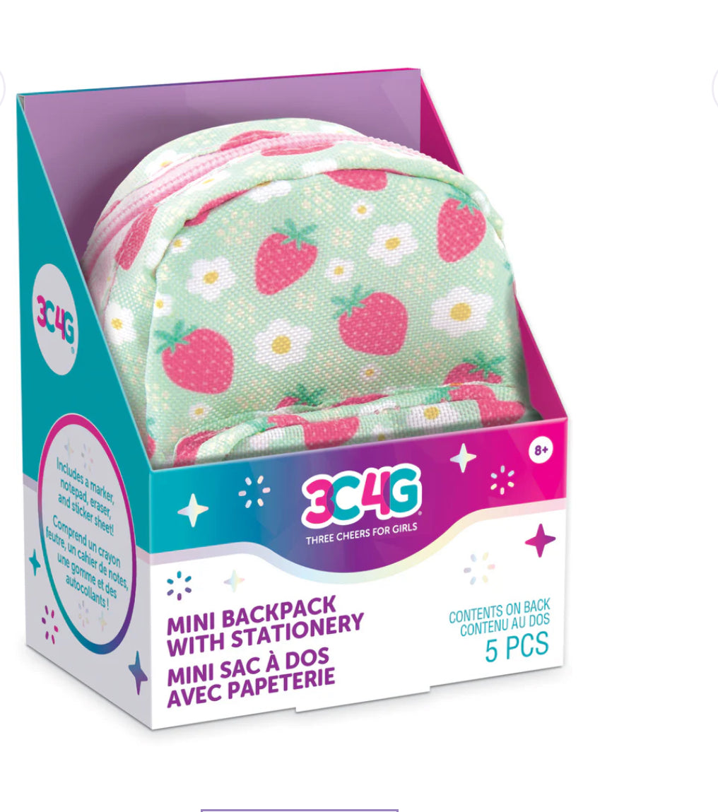 mini backpack with stationery