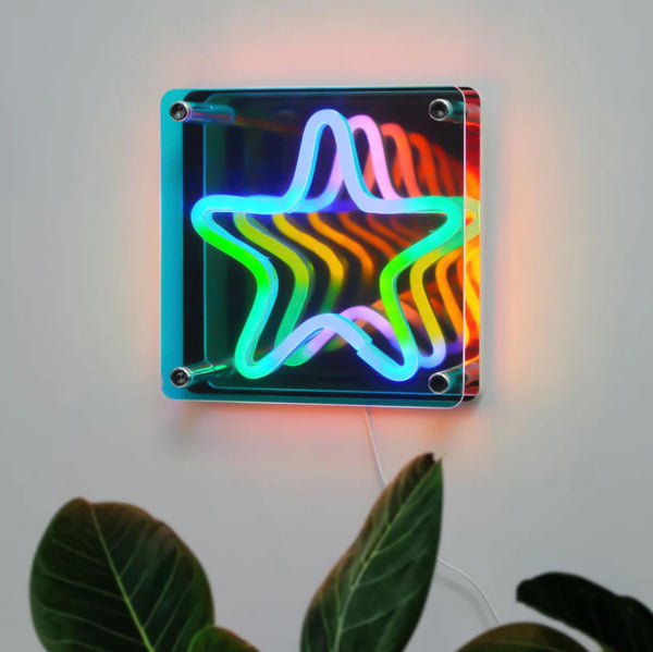 neon art infinity mirror