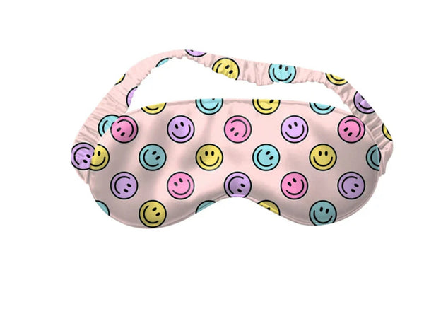 smiley satin sleep mask