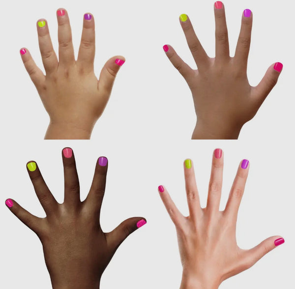 piggy paint kid’s polish box set - neon or rainbow