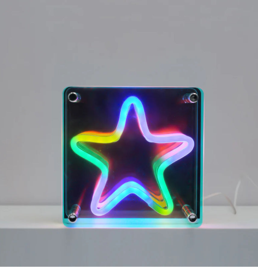 neon art infinity mirror