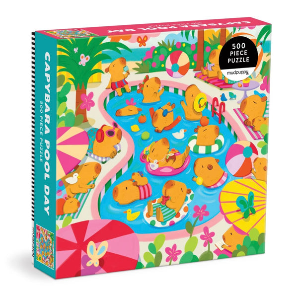 capybara pool day - 500 piece puzzle