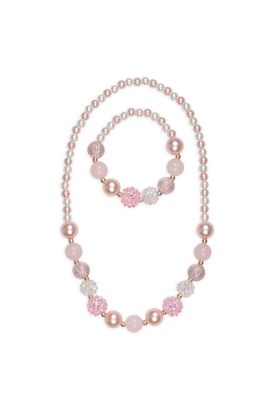 pinky pearl necklace and bracelet set