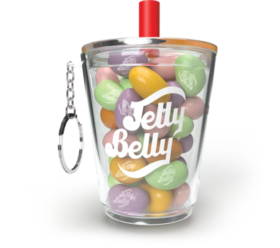 jelly belly boba milk tea keychain