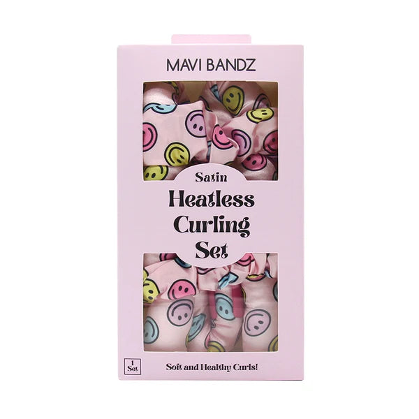 satin heatless curling set