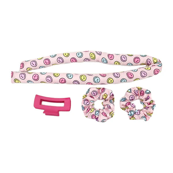 satin heatless curling set