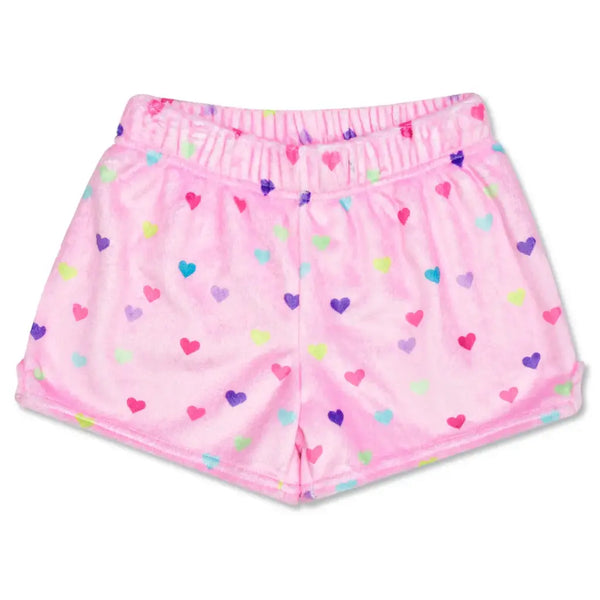 heart confetti fuzzie shorts