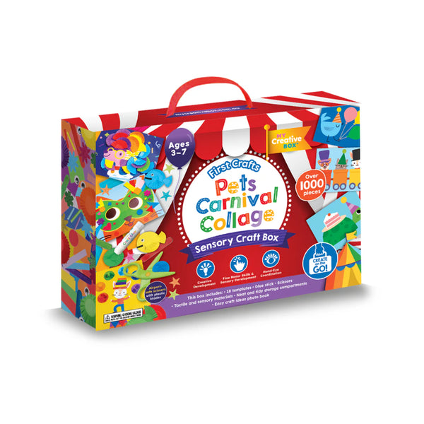 pets carnival collage sensory activity box