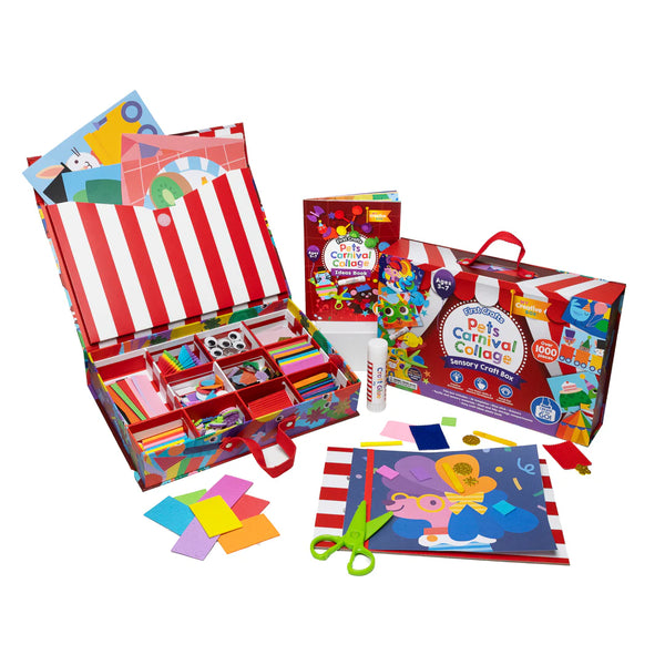 pets carnival collage sensory activity box