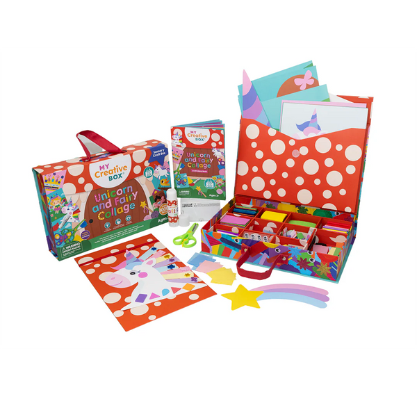 unicorn and fairy collage sensory activity box
