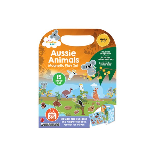 aussie animals magnetic play set