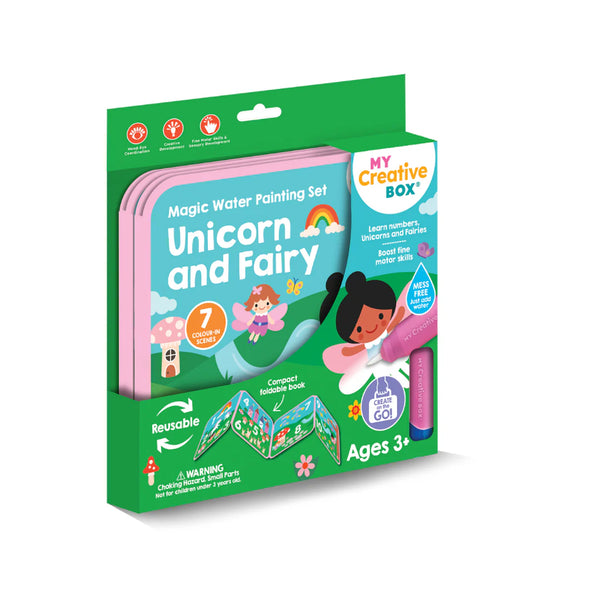 unicorn and fairy magic water painting set