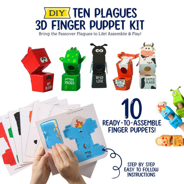 diy ten plages 3d finger puppet kit