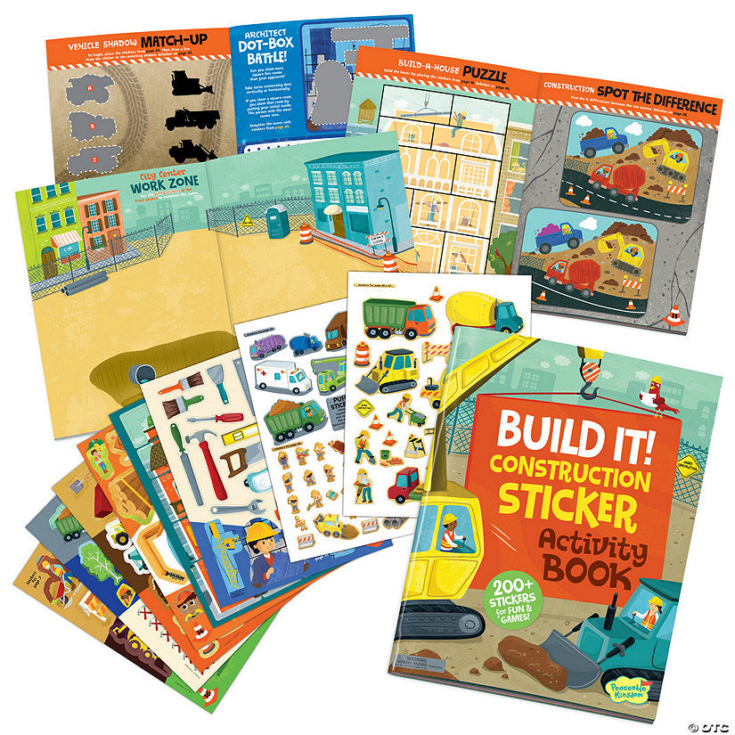 build it construction sticker activity book