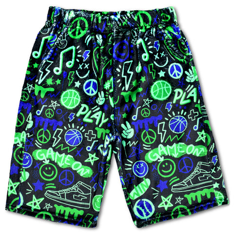 corey paige graffiti gamer fuzzie board shorts