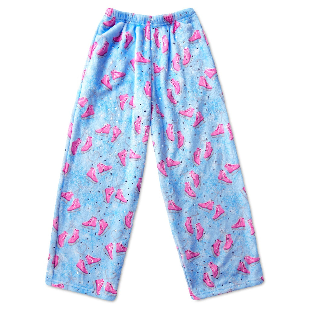 snowy skates fuzzie pants
