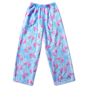 snowy skates fuzzie pants