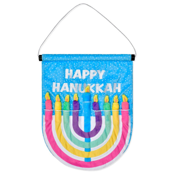 hanging plush menorah