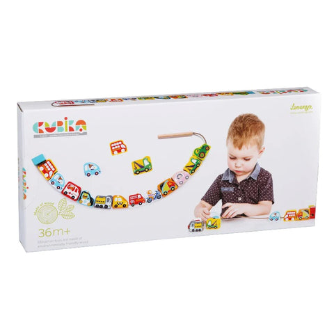 cubika cars lacing toy