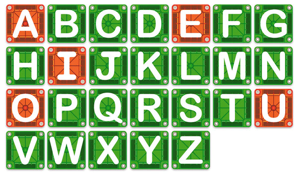 magna-tiles micromags learn letters