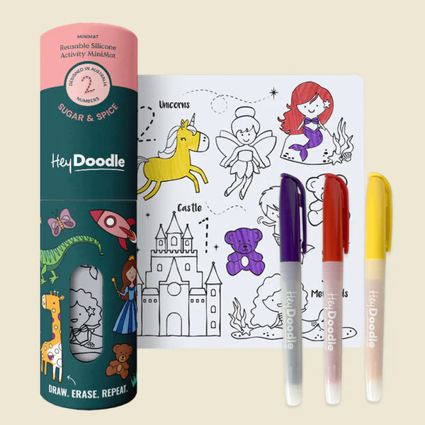 reusable silicone activity mini mat - assorted themes
