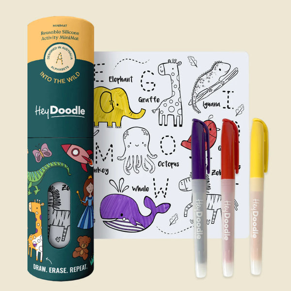 reusable silicone activity mini mat - assorted themes