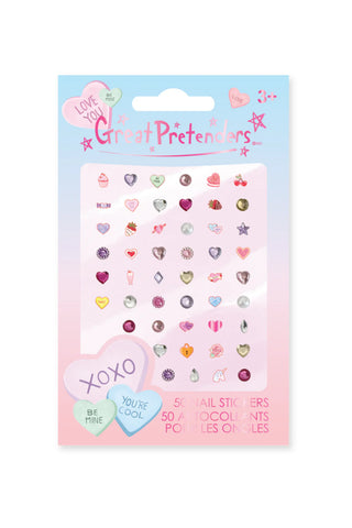 candy heart nail stickers
