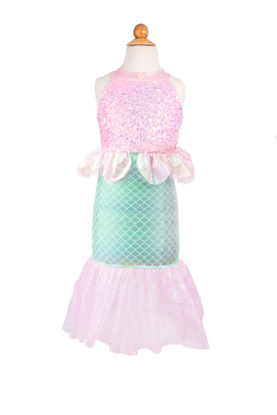 misty mermaid dress - pink/mint