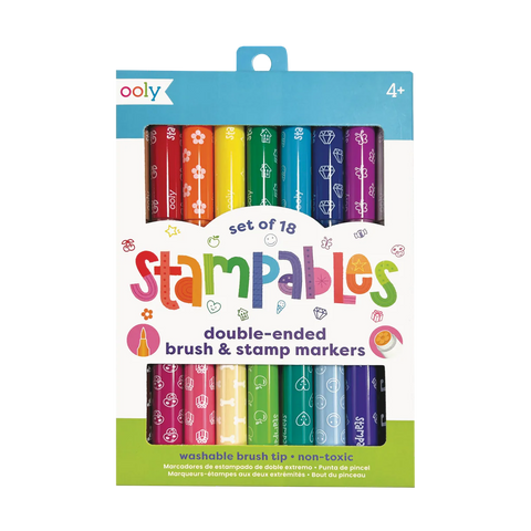 stampables double ended brush and stamp markers