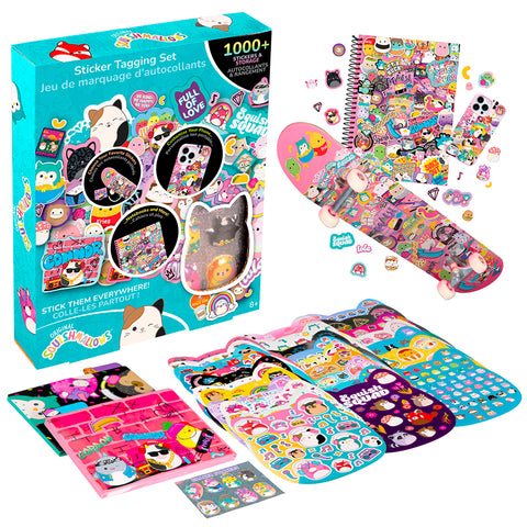 squishmallow sticker tagging set
