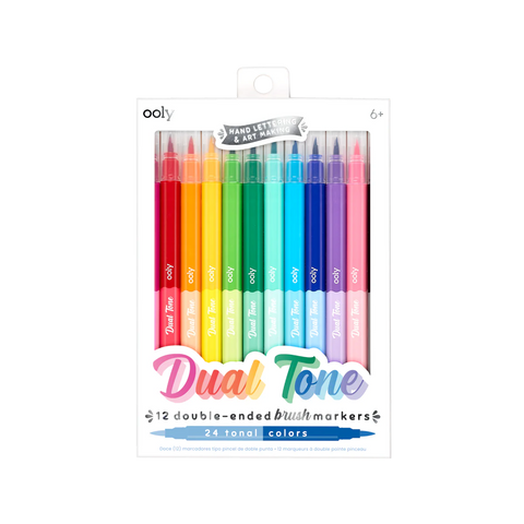 dual tone - double ended brush markers