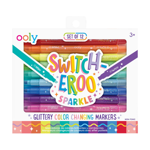 switch-eroo sparkle - glittery color changing markers