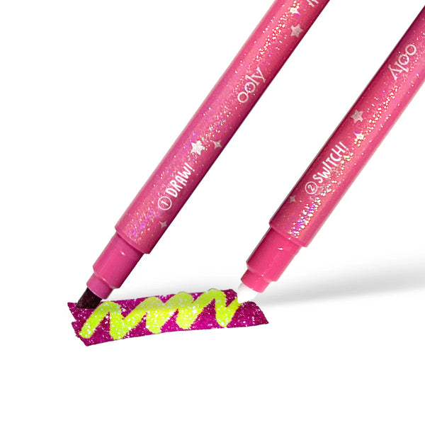 switch-eroo sparkle - glittery color changing markers