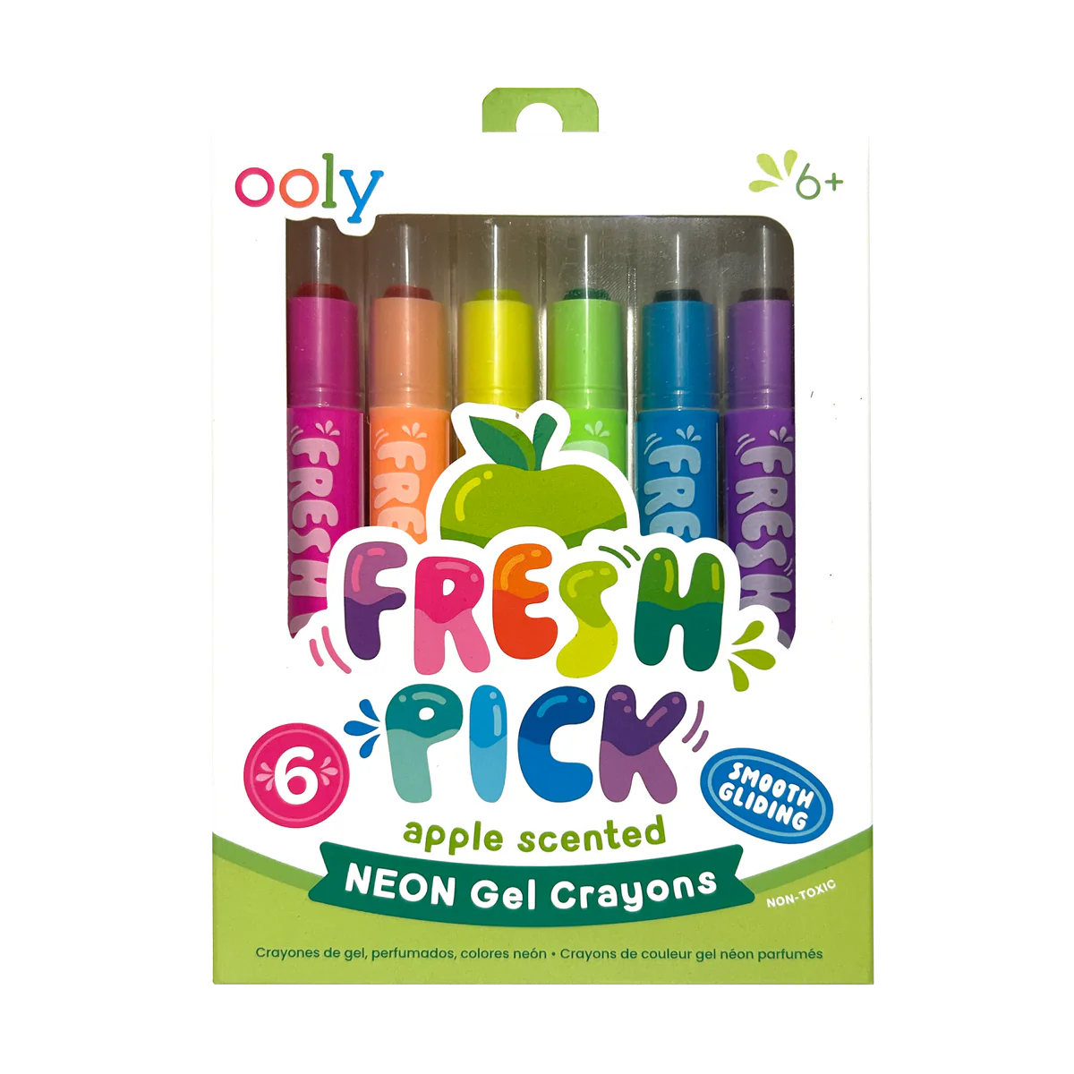 fresh pick apple scented neon gel crayons